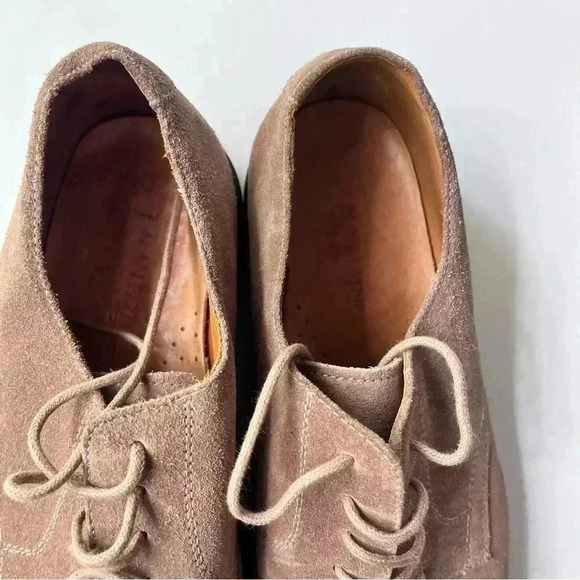 Alan Payne Buck Suede Lace Up Oxfords Dress Shoes Mens 10 Lace Up Brazil Made‎ main image 5